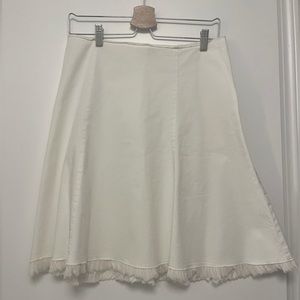 White Fringe Prada Skirt